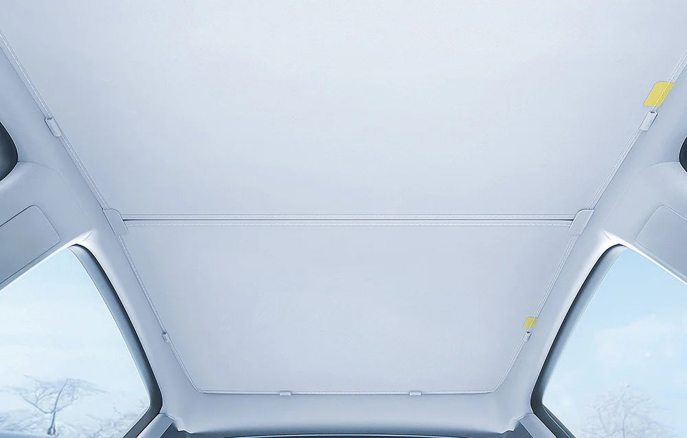 Solskydd för takfönster Tesla Model Y │ Soltaksskydd Baseus T-Space Series Car Skylight Sunshade Double Layer Version Moon White