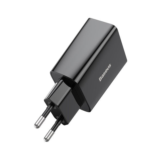 Baseus Speed Min White | Vegglader USB-C 20W Power Delivery QC 3.0 Svart
