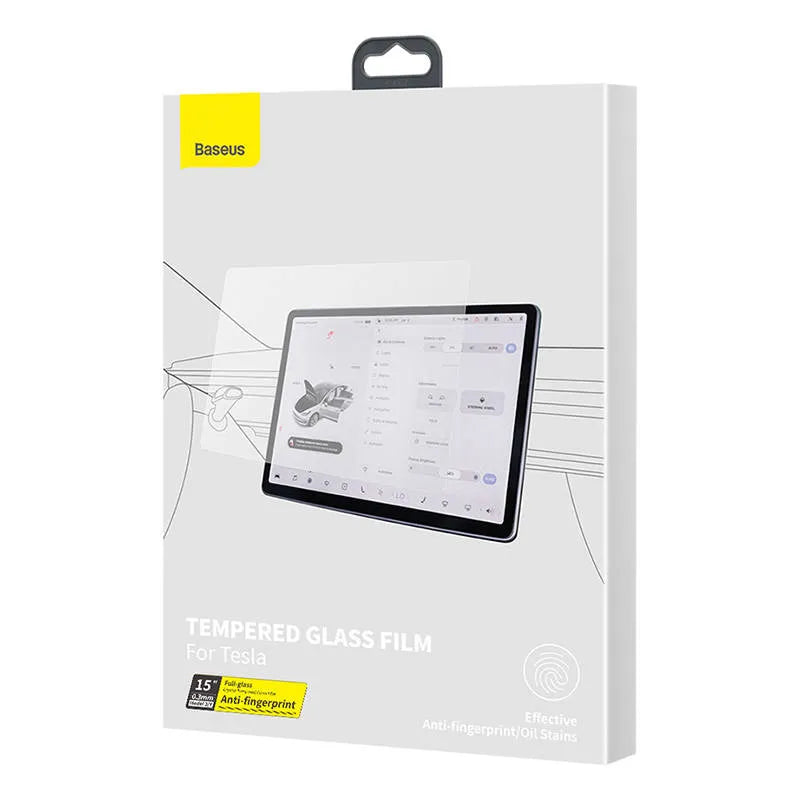 Skärmskydd härdat glas Tesla Model 3 / Model Y │ 15'' Baseus Crystal 0,3mm Anti-fingerprint Tempered Glass Film